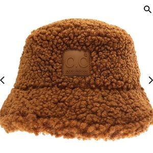 C.C Women's Winter Faux Fur Teddy Style Fisherman Bucket Hat
